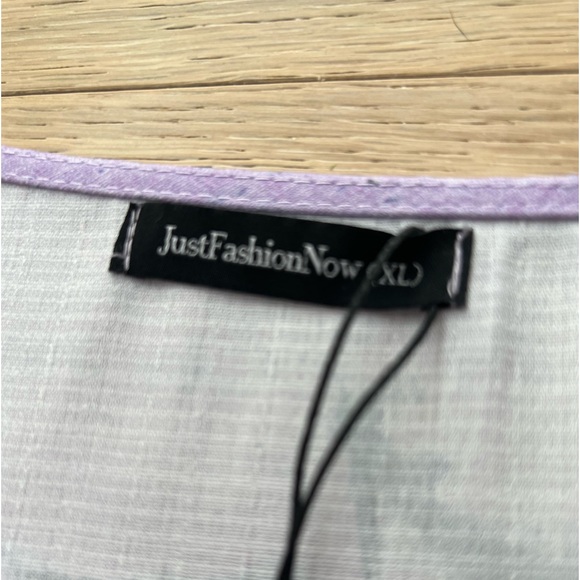 Just Fashion Now Purple Bamboo Asymmetrical Tunic, XL - Picture 7 of 9